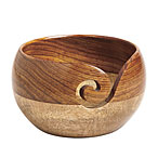 Load image into Gallery viewer, Knit Picks Yarn Bowl - Two Tone Rosewood/Mango Wood