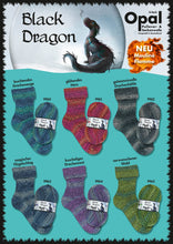 Load image into Gallery viewer, Opal Black Dragon Sock
