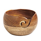 Load image into Gallery viewer, Knit Picks Yarn Bowl - Two Tone Rosewood/Mango Wood
